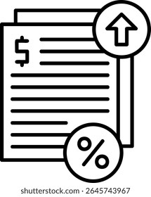 Design do Ícone de Estilo Preenchido da Devolução de Imposto