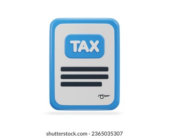 tax return icon 3d illustration