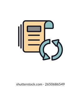 ícone de devolução de imposto coleção .estilo de design com plano de fundo