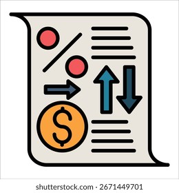 Tax Return Icon Element For Design