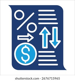 Elemento de icono de declaración de impuestos para diseño