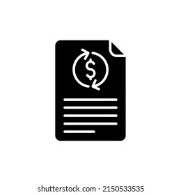 icono de devolución de impuestos en vector. logotipo