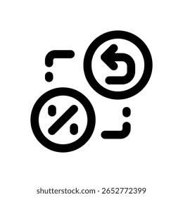Icono de línea de declaración de impuestos. Icono de Vector limpio y minimalista para Sitios web, App móviles, presentaciones y logotipos. Totalmente escalable y personalizable para cualquier proyecto.