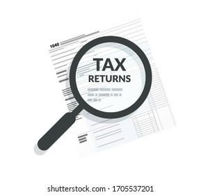 Tax Return Scrutiny - Icon as EPS 10 File