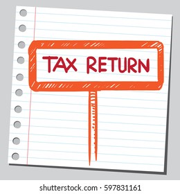 Tax return sign