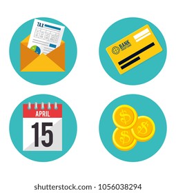 tax return time set icons
