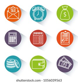 tax return time set icons