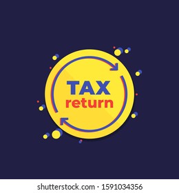 tax return, vector icon design