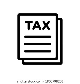Tax return vector icon illustration