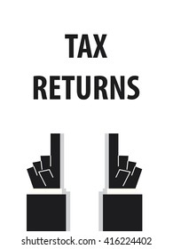 TAX RETURNS typography vector illustration