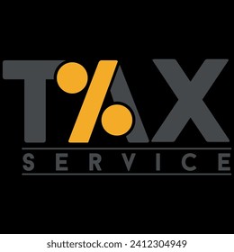 tax service logo design vector