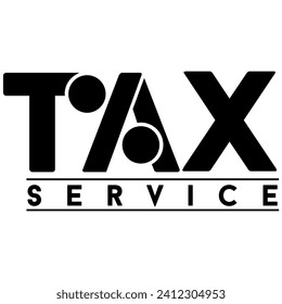 tax service logo design vector