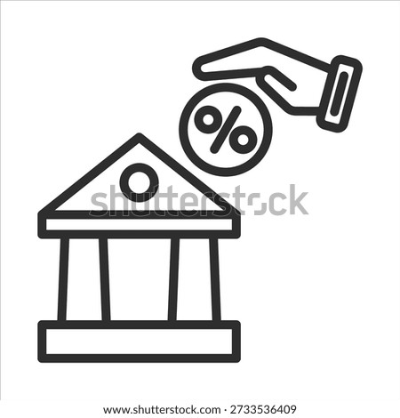 Tax Shelter Icon. Simple Vector Outline Illustration
