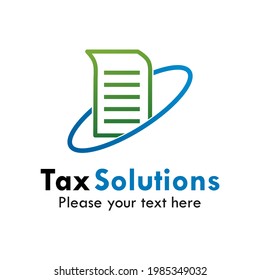 Tax solutions logo template illustration