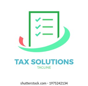 tax solutions vector logo template design