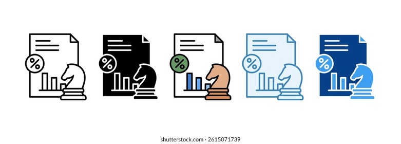 Tax Strategy Icon Set Multiple Style Collection