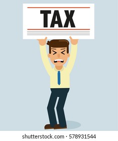 Tax, Stressed man
