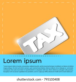 Tax symbol banner vector 