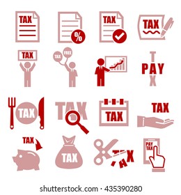 tax, tariff icon set