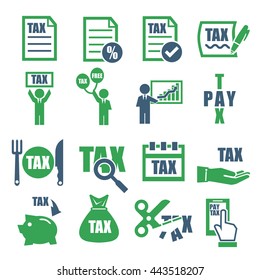 tax, tariff icon set