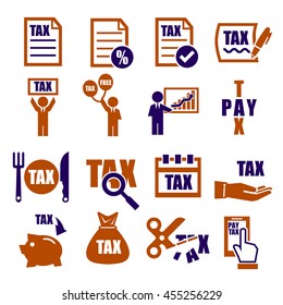 tax, tariff icon set