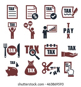 tax, tariff icon set