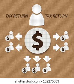tax or taxes concept vector illustration