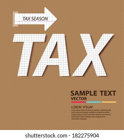 tax or taxes concept vector illustration