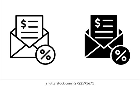 TAX thin line icons set. For website marketing design on white background