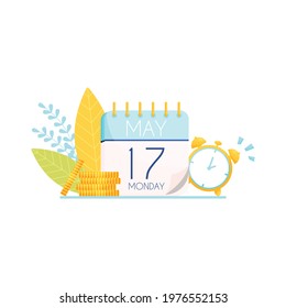 Tax time background. Vector illustration 