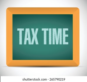 tax time board sign concept illustration design over white