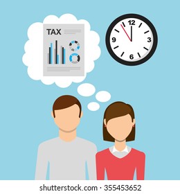 tax time design, vector illustration eps10 graphic 
