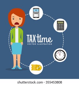 tax time design, vector illustration eps10 graphic 
