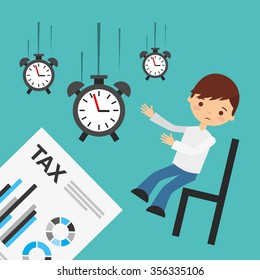 Tax Time Design, Vector Illustration Eps10 Graphic 