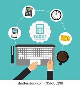 tax time design, vector illustration eps10 graphic 