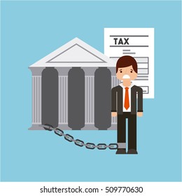 tax time flat icons vector illustration design