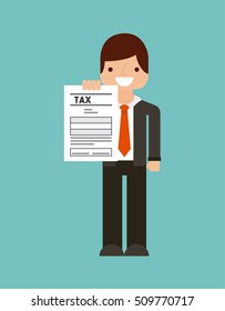 tax time flat icons vector illustration design