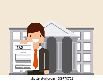 tax time flat icons vector illustration design