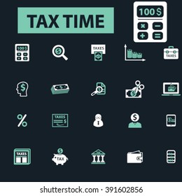 iconos de tiempo de impuestos
