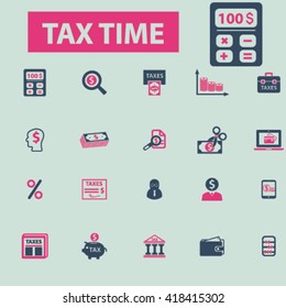 iconos de tiempo de impuestos
