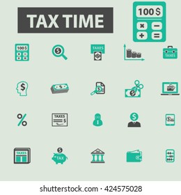 iconos de tiempo de impuestos
