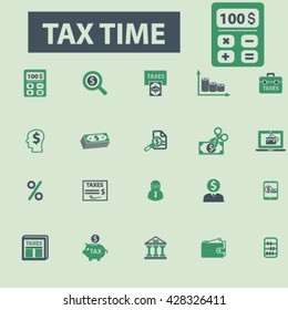 iconos de tiempo de impuestos
