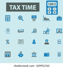 iconos de tiempo de impuestos
