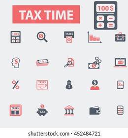 iconos de tiempo de impuestos