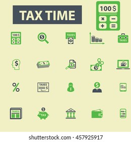 iconos de tiempo de impuestos