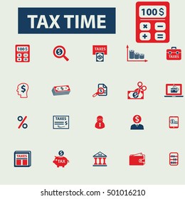 iconos de tiempo de impuestos