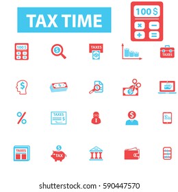 iconos de tiempo de impuestos