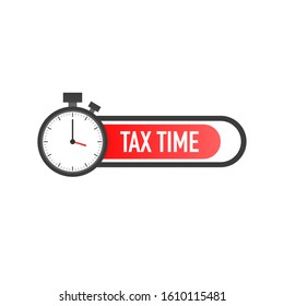 Tax time label isolated icon vector illustration design.