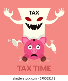 Tax time. Vector flat illustration