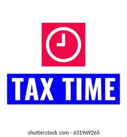Tax time. Vector flat illustration on white background.